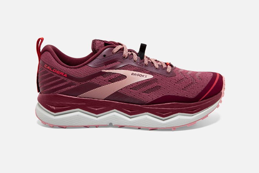 Brooks Women's Caldera 4 Trail Running Shoes Burgundy MBOQ-49256